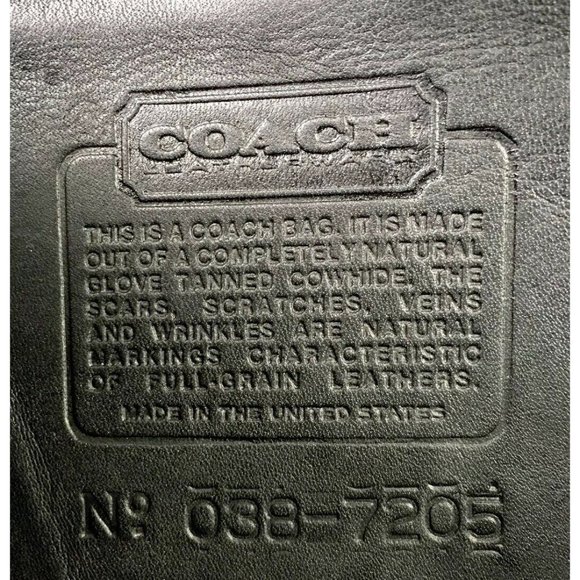 Coach 7205 Vintage Black Leather Briefcase Messenger Bag with Strap -Made In USA - Picture 12 of 12